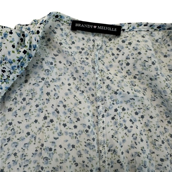 Brandy Melville Floral Wrapped Around Side Tie Midi Dress Size 2 - Picture 7 of 17